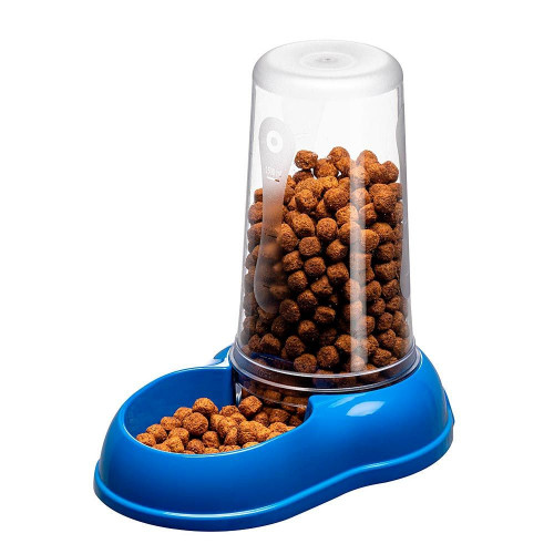 Plastic dog bowl with dispenser Ferplast AZIMUT 1500ml BLUE