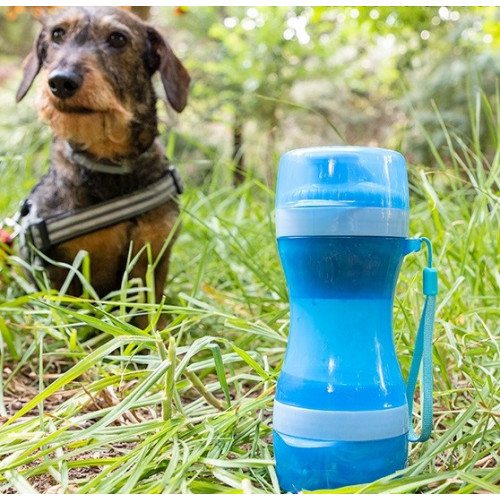 2-in-1 bottle with water and food containers for dogs Pettap InnovaGoods