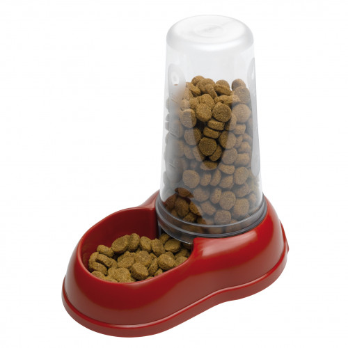 Plastic dog bowl with dispenser Ferplast AZIMUT 1500ml RED